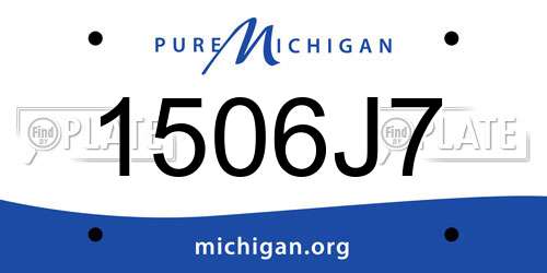 1506J7 Michigan License Plate