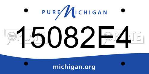 15082E4 Michigan License Plate
