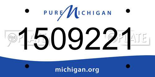 1509221 Michigan License Plate