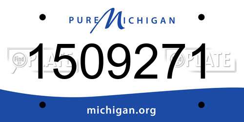 1509271 Michigan License Plate