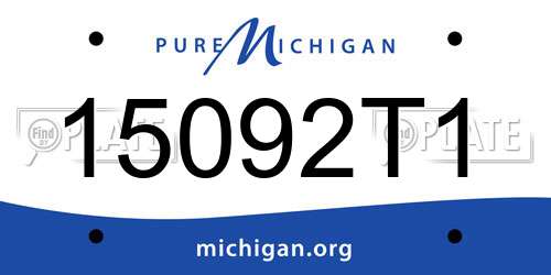 15092T1 Michigan License Plate