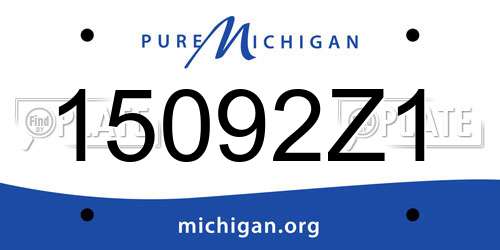 15092Z1 Michigan License Plate