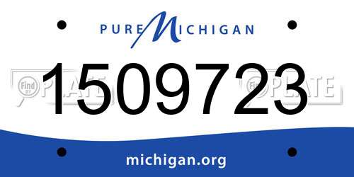 1509723 Michigan License Plate