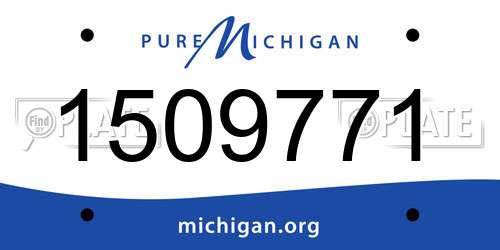 1509771 Michigan License Plate