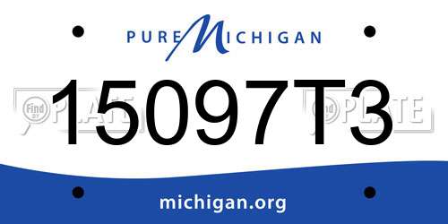 15097T3 Michigan License Plate
