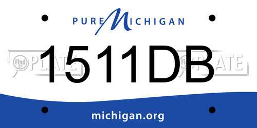 1511DB Michigan License Plate