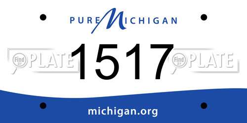 1517 Michigan License Plate