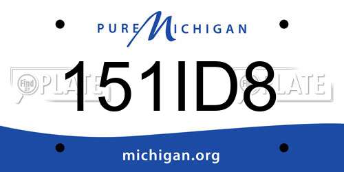 151ID8 Michigan License Plate