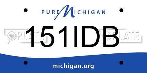 151IDB Michigan License Plate
