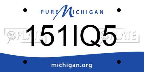 151IQ5 Michigan License Plate