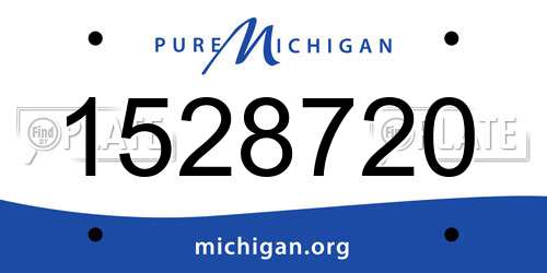 1528720 Michigan License Plate