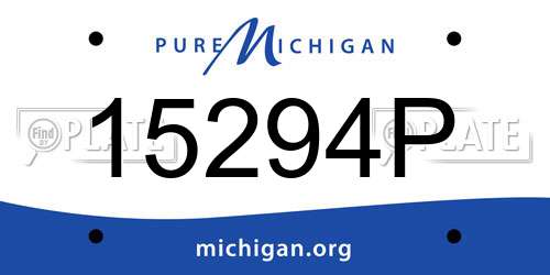 15294P Michigan License Plate