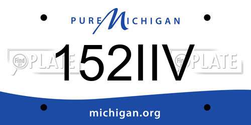 152IIV Michigan License Plate