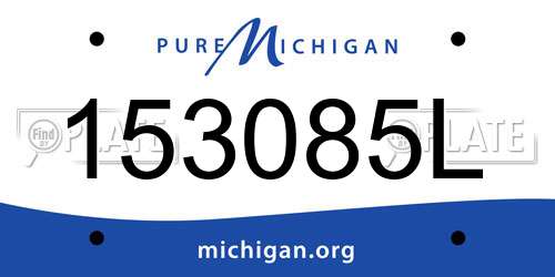 153085L Michigan License Plate