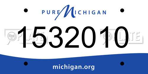 1532010 Michigan License Plate