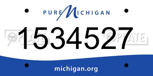 1534527 Michigan License Plate