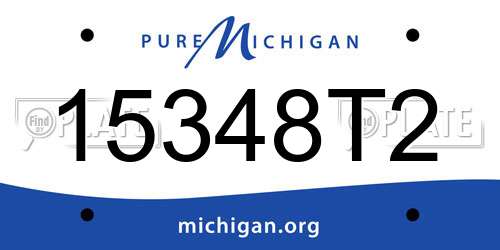 15348T2 Michigan License Plate