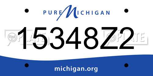 15348Z2 Michigan License Plate