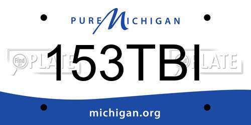 153TBI Michigan License Plate