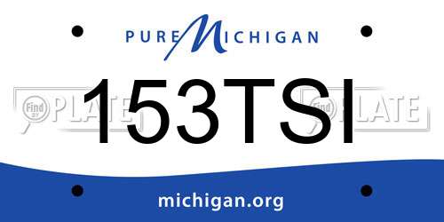 153TSI Michigan License Plate