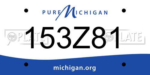 153Z81 Michigan License Plate
