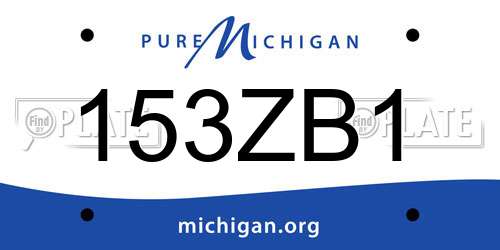 153ZB1 Michigan License Plate