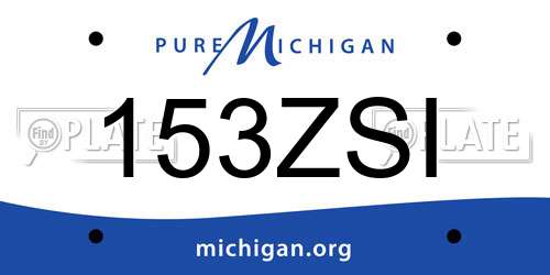153ZSI Michigan License Plate