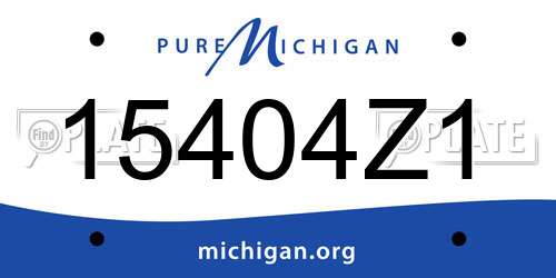 15404Z1 Michigan License Plate