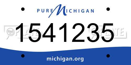 1541235 Michigan License Plate