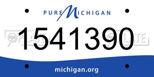 1541390 Michigan License Plate