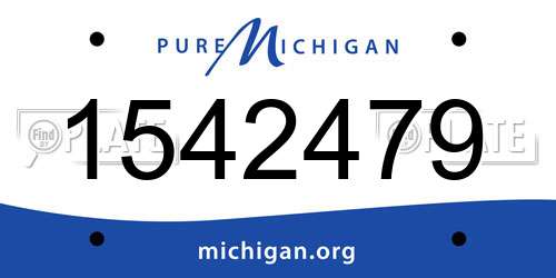 1542479 Michigan License Plate