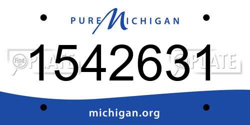1542631 Michigan License Plate