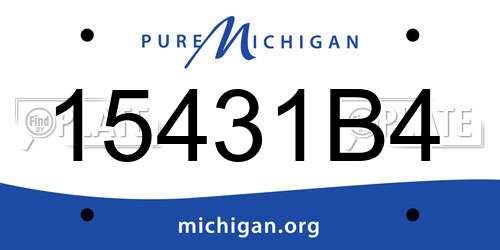 15431B4 Michigan License Plate