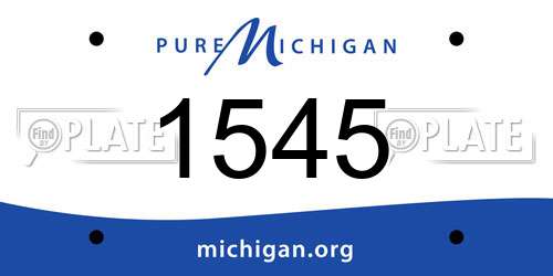 1545 Michigan License Plate