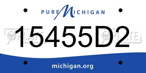 15455D2 Michigan License Plate
