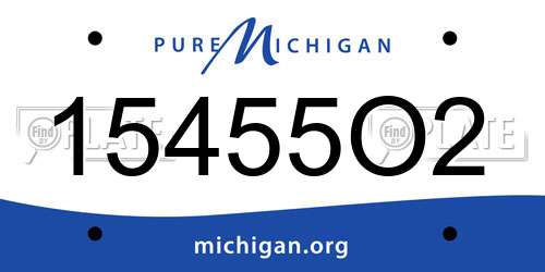 15455O2 Michigan License Plate