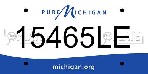 15465LE Michigan License Plate