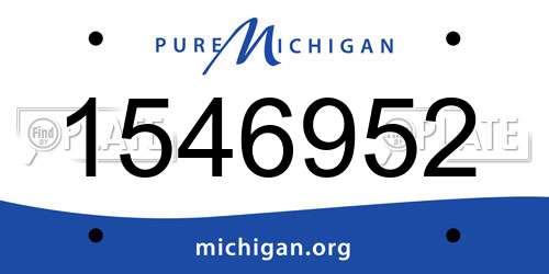1546952 Michigan License Plate