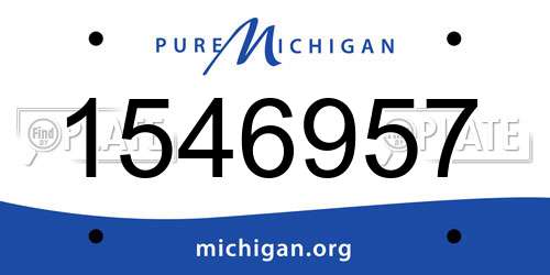 1546957 Michigan License Plate