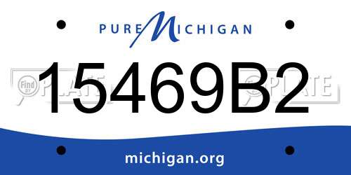 15469B2 Michigan License Plate