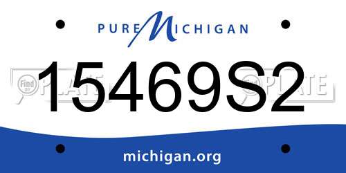 15469S2 Michigan License Plate