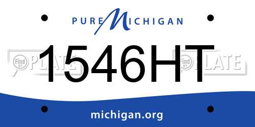 1546HT Michigan License Plate