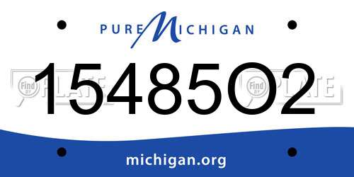 15485O2 Michigan License Plate