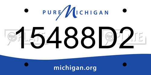 15488D2 Michigan License Plate