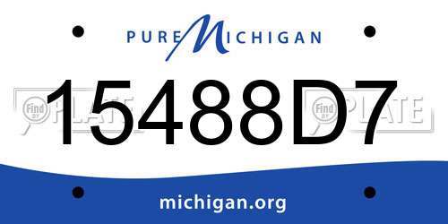 15488D7 Michigan License Plate