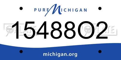 15488O2 Michigan License Plate