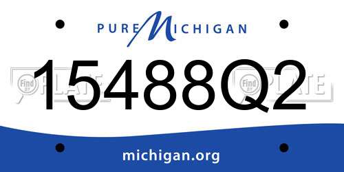 15488Q2 Michigan License Plate