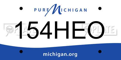 154HEO Michigan License Plate
