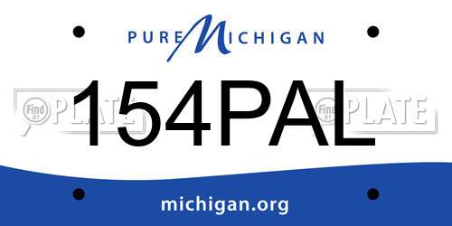 154PAL Michigan License Plate