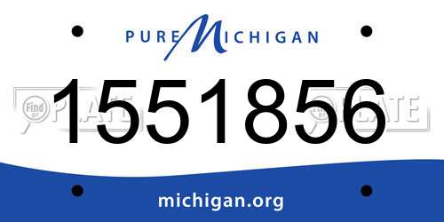 1551856 Michigan License Plate